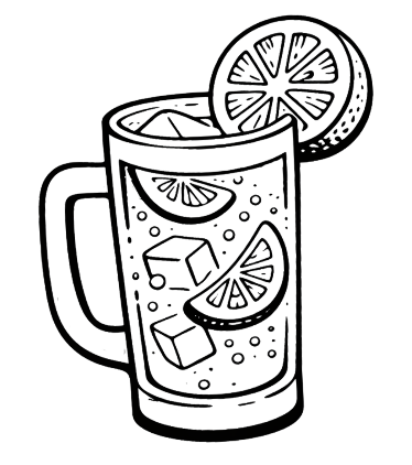 レモンサワーのイラスト