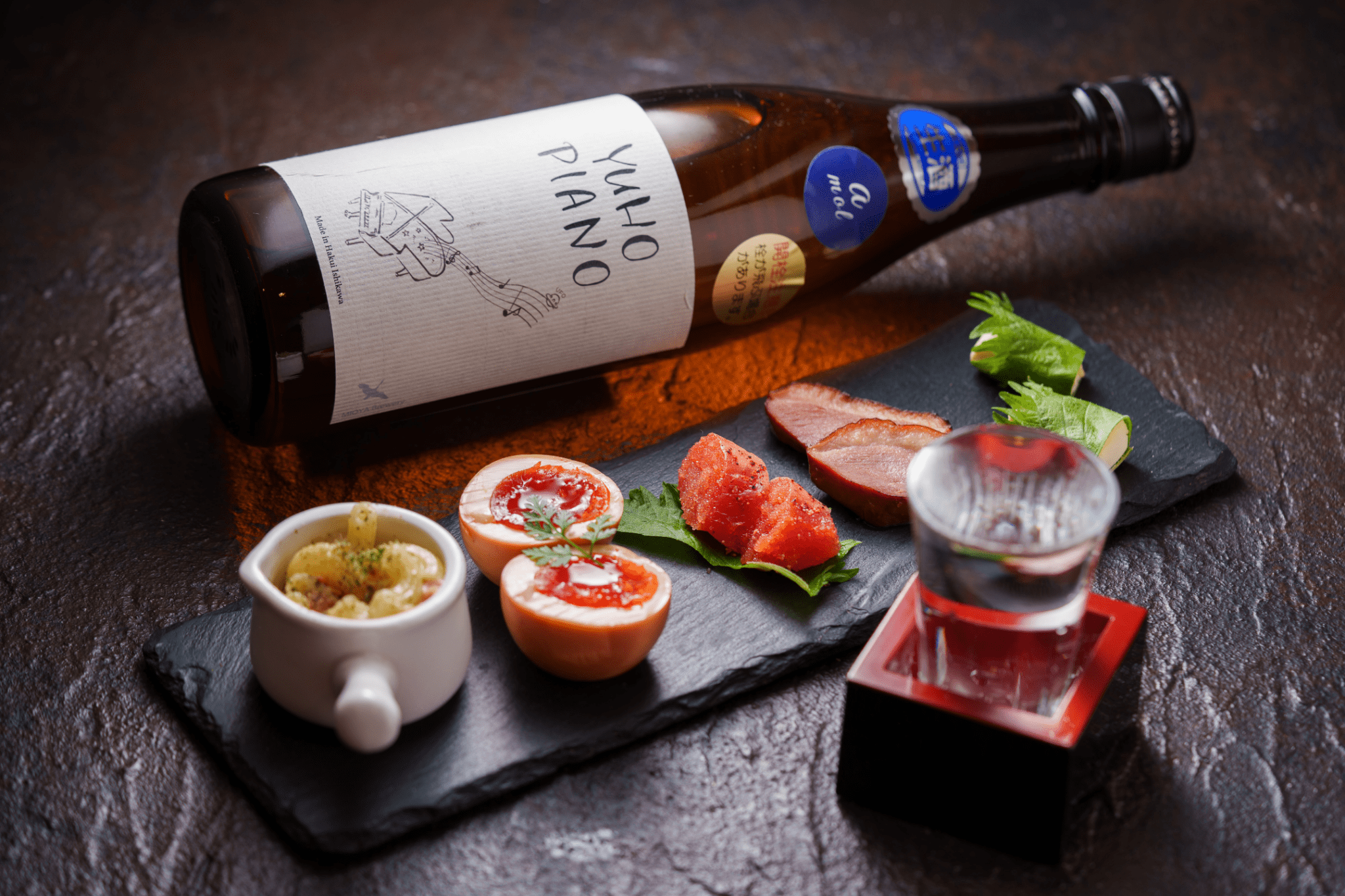 燻製5種盛り合わせと日本酒